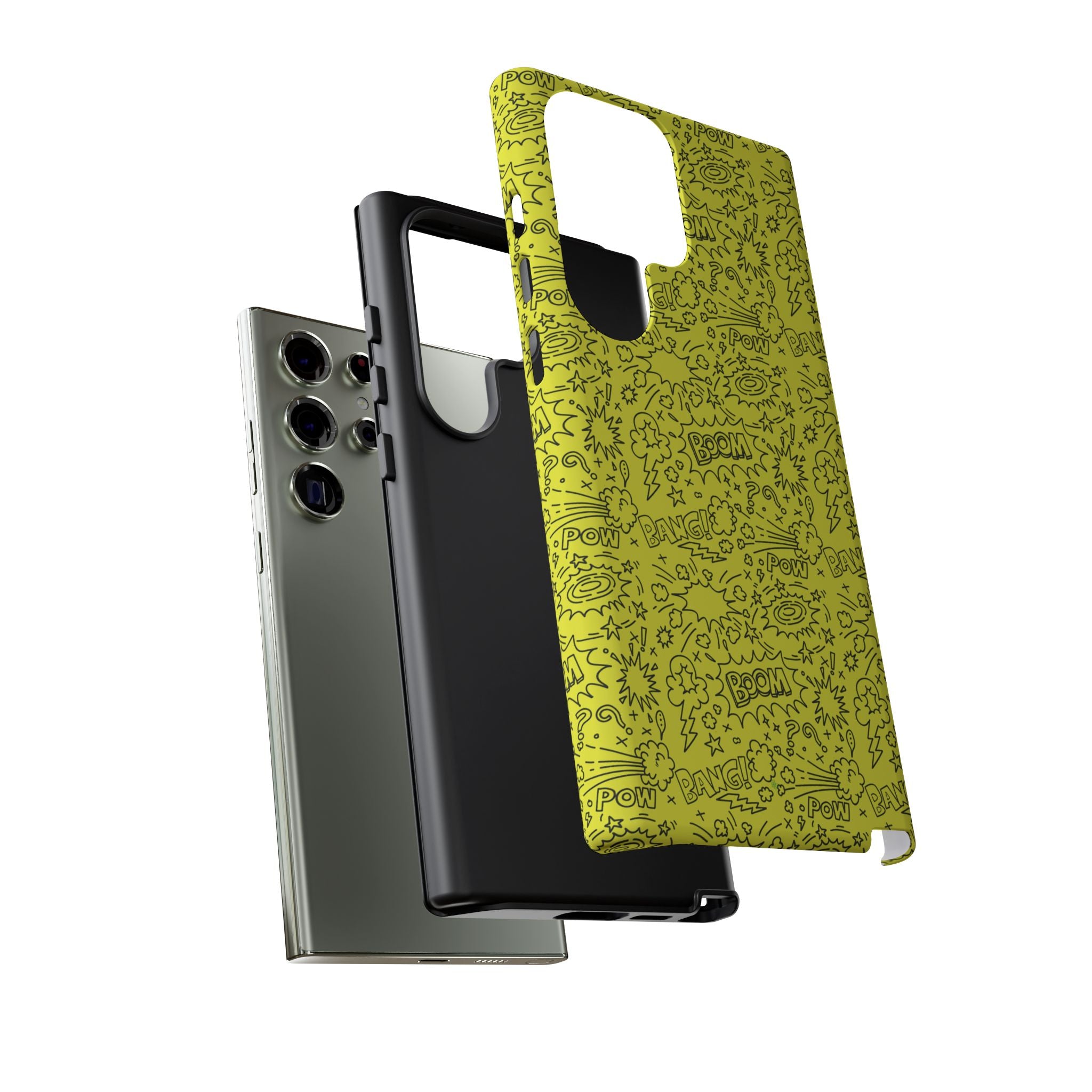 Neon Yellow Wow RG Tough Phone Case for iPhone, Galaxy, or Google Pixel