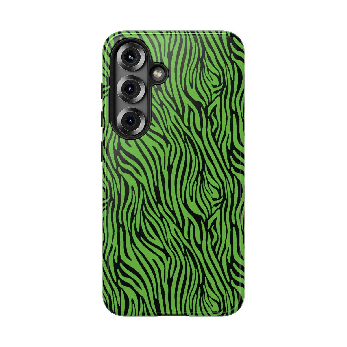 Neon Green Zebra Tough Phone Case iPhone, Galaxy, or Google Pixel