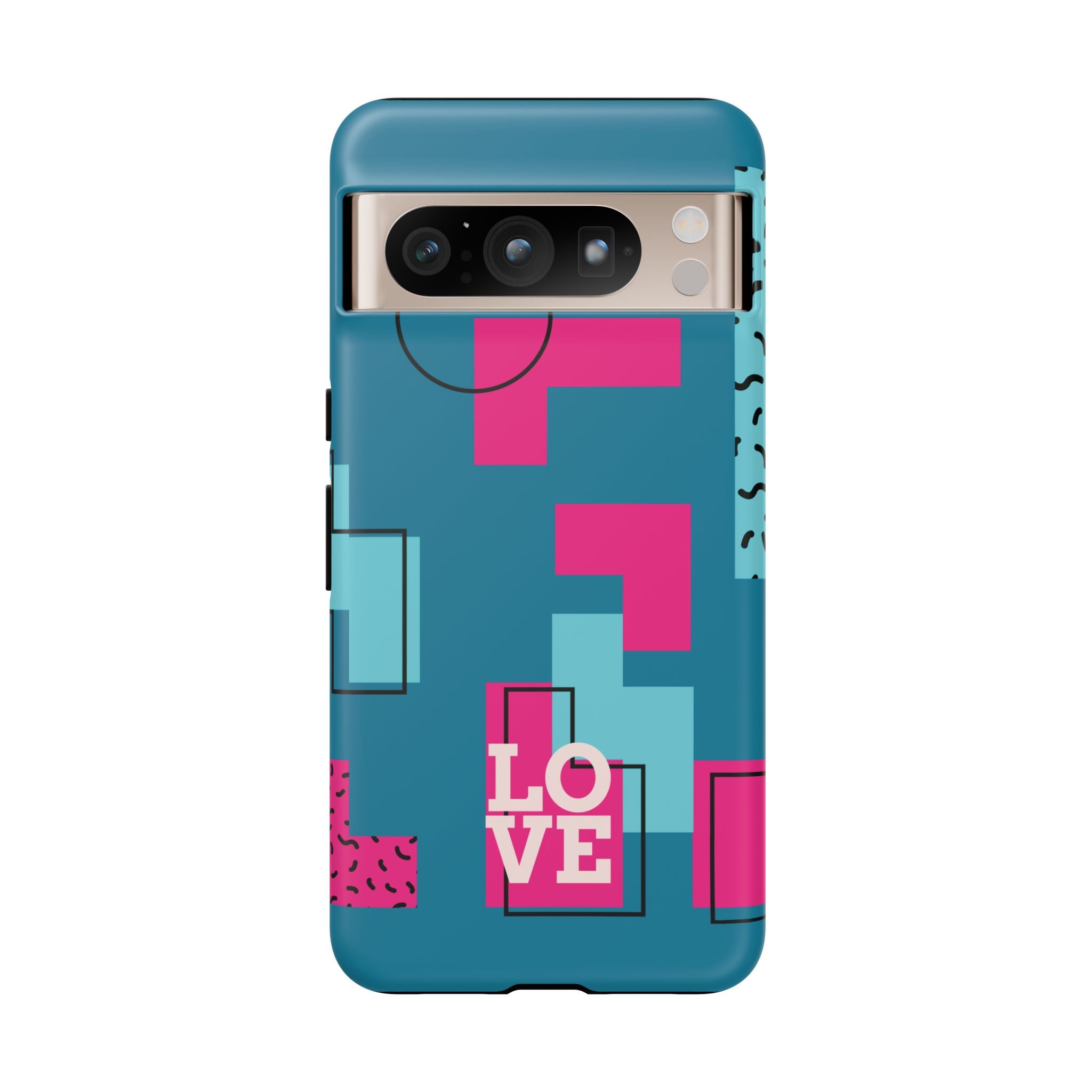 LOVE Teal Green Tough Phone Case for iPhone, Galaxy, or Google Pixel