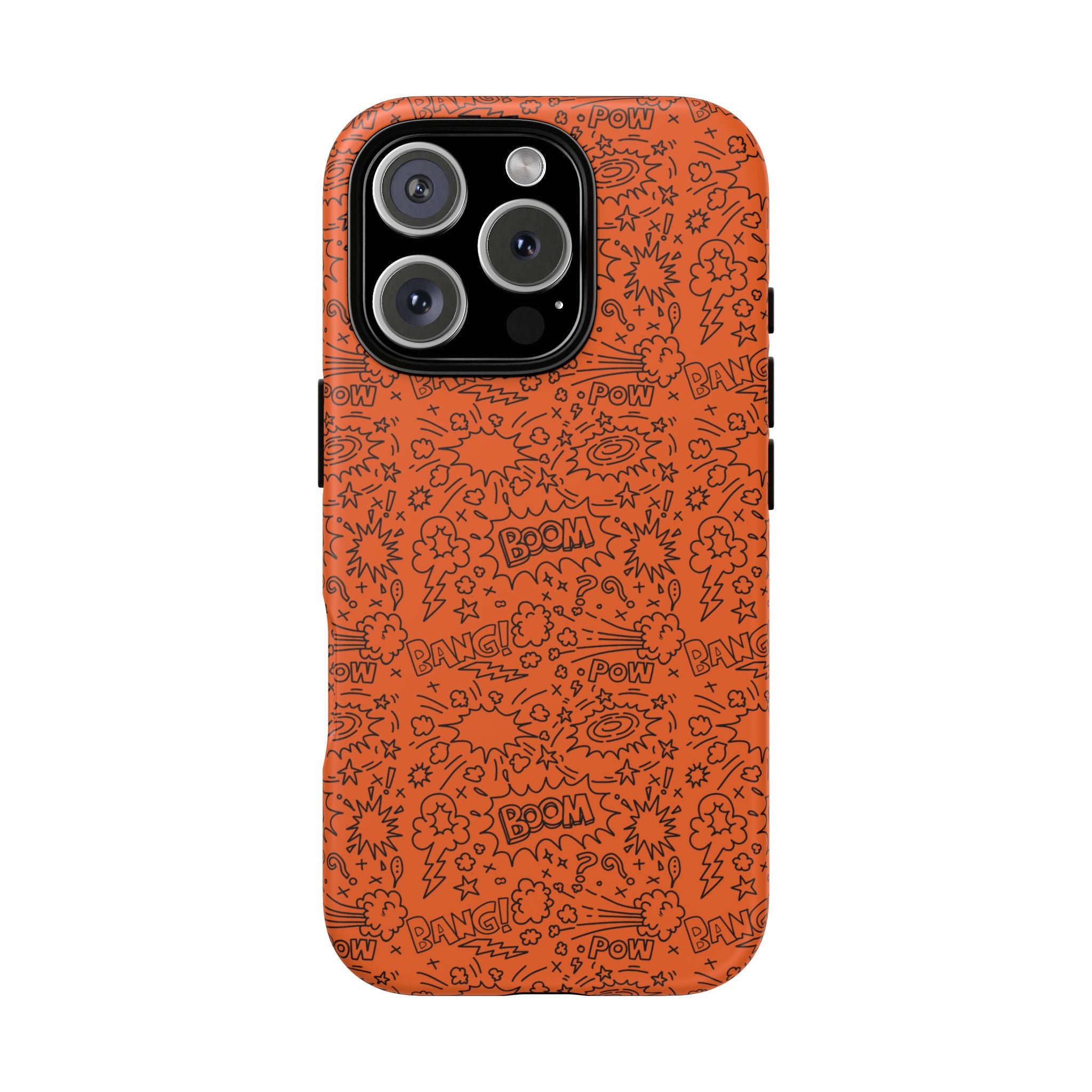 Wow Orange Tough Case for iPhone, Galaxy, or Google Pixel