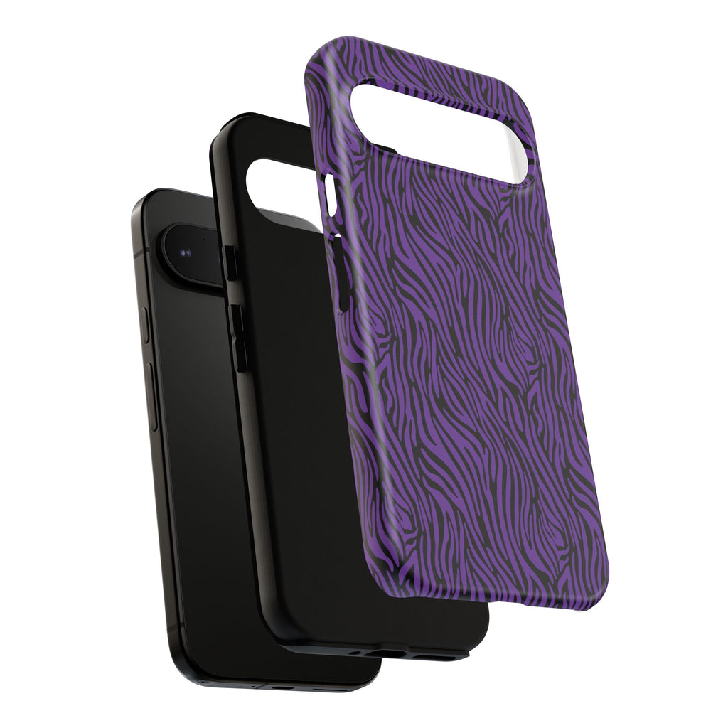 Purple Zebra Tough Phone Case for iPhone, Galaxy, or Google Pixel