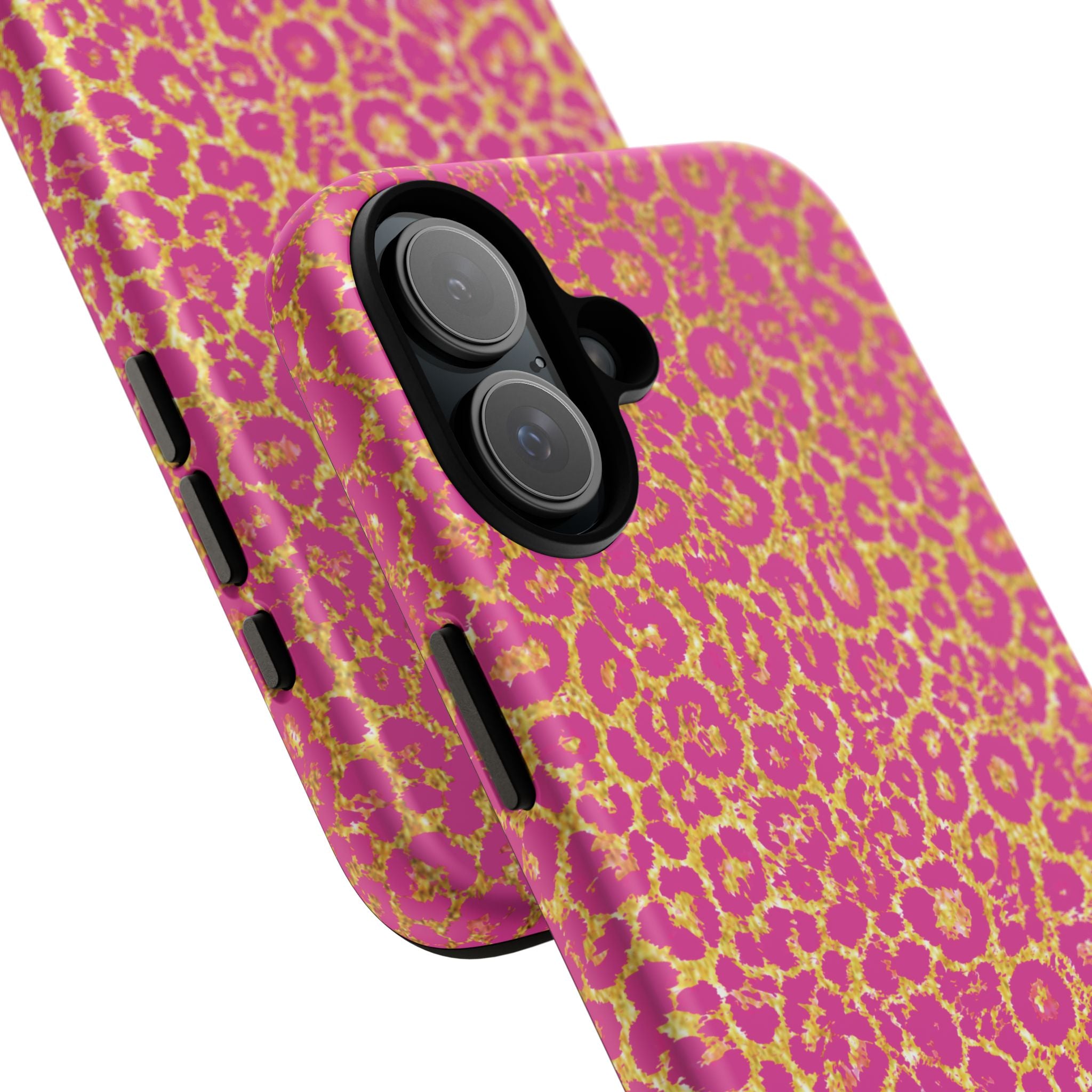Pink Gold Leopard Tough Case for iPhone, Galaxy, or Google Pixel