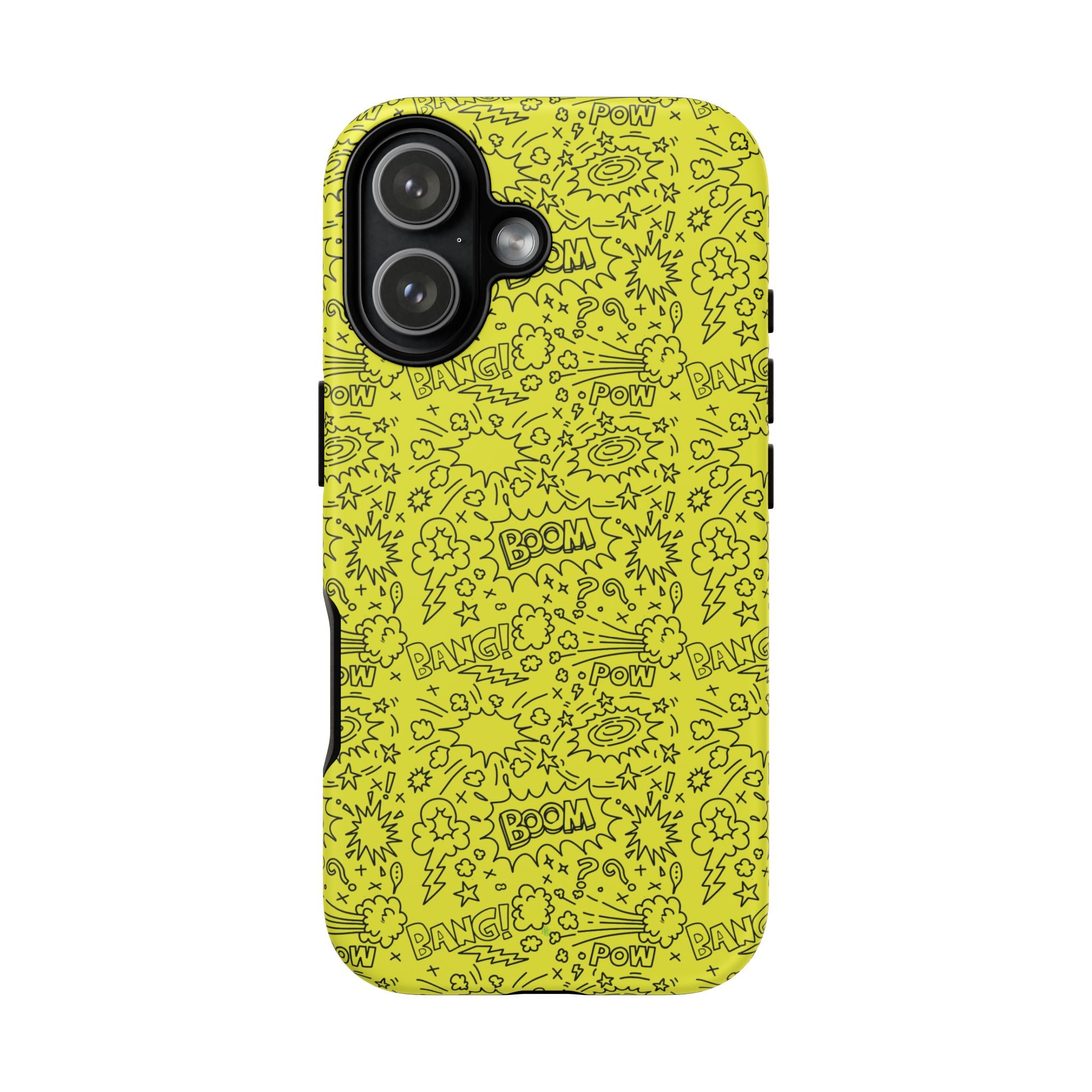 Neon Yellow Wow RG Tough Phone Case for iPhone, Galaxy, or Google Pixel