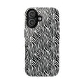Black and White Zebra Print Tough Case iPhone, Galaxy and Google Pixel