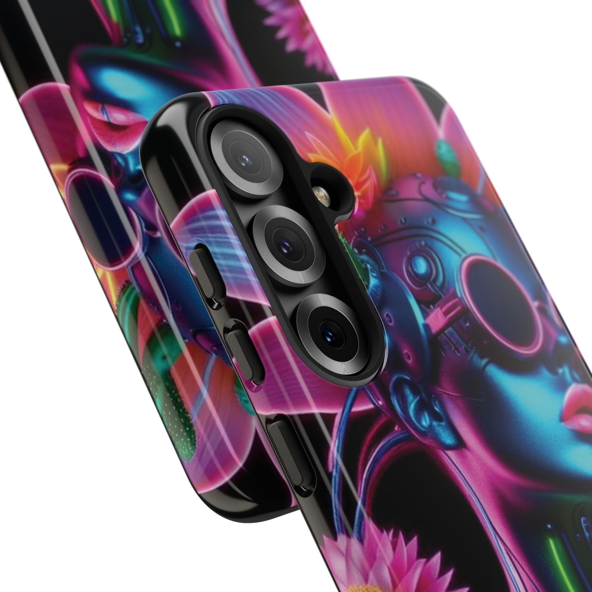 Neon Androgen Cactus Flower Tough Phone Case for iPhone, Galaxy, or Google Pixel