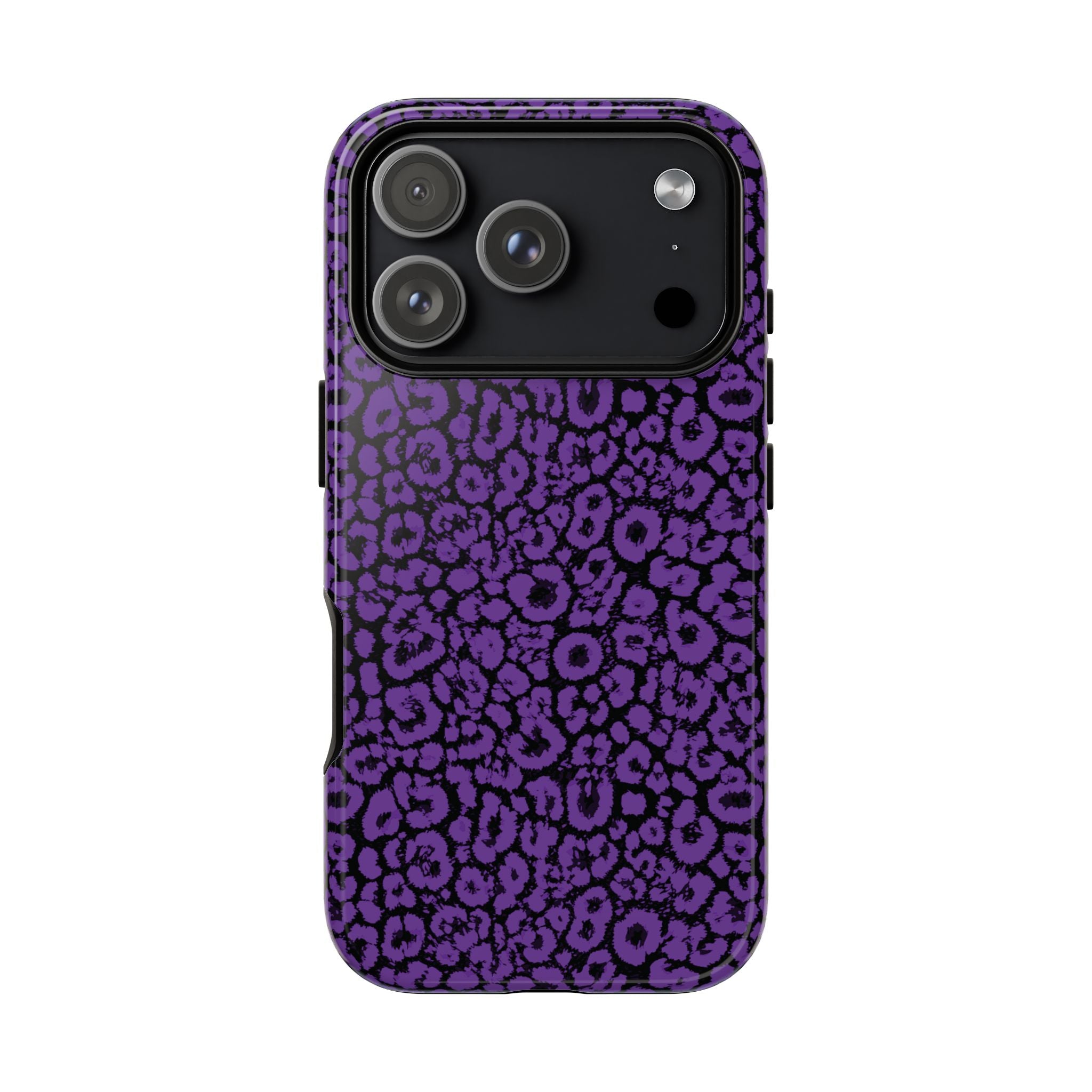 Purple Leopard Tough Case for iPhone, Galaxy or Google Pixel