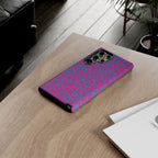 Pink Blue Leopard Tough Phone Case iPhone, Galaxy, or Google Pixel