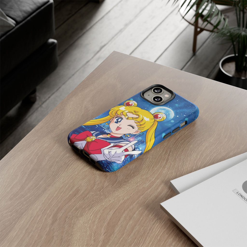 Blue S Moon Tough Case for iPhone, Galaxy, or Google Pixel