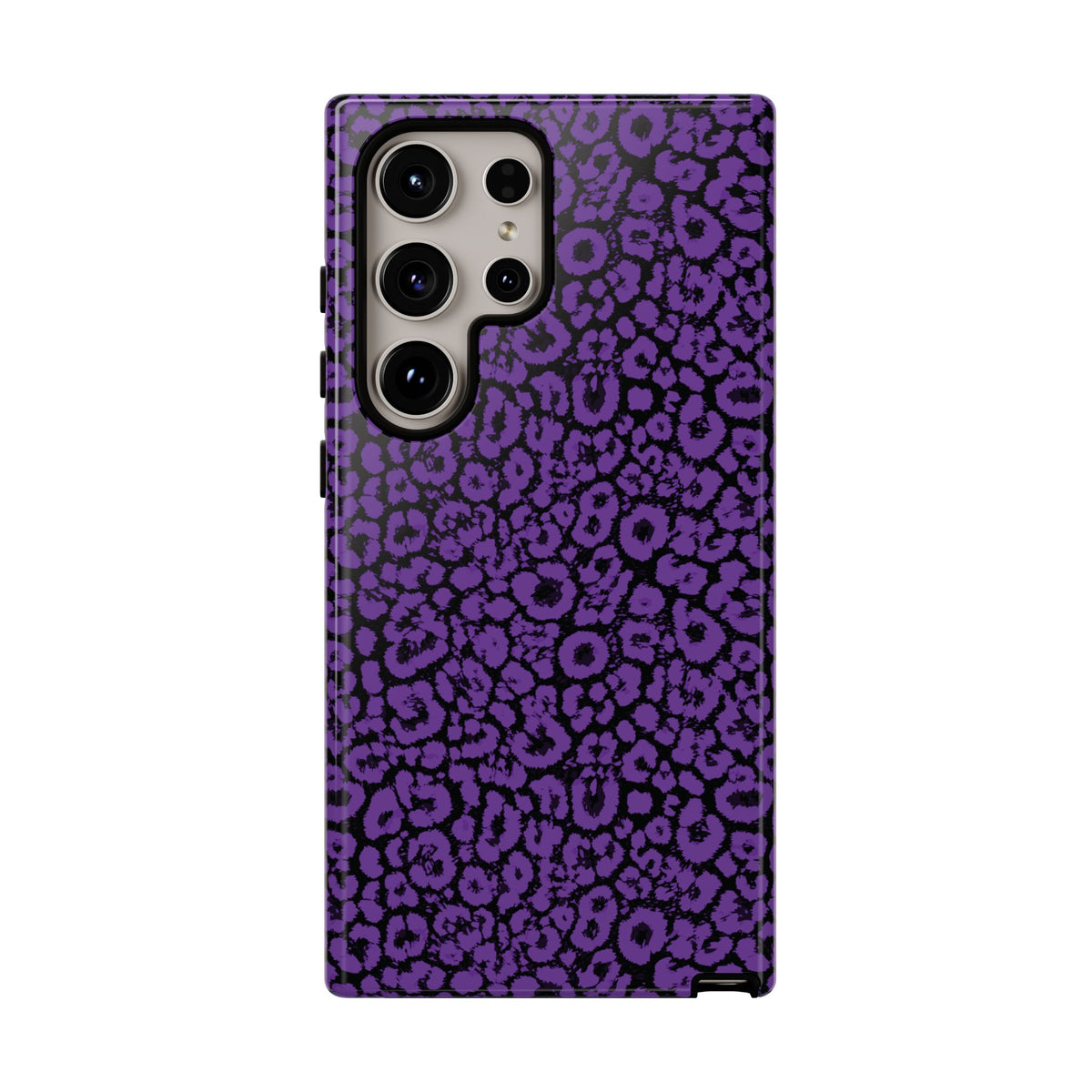Purple Leopard Tough Case for iPhone, Galaxy or Google Pixel