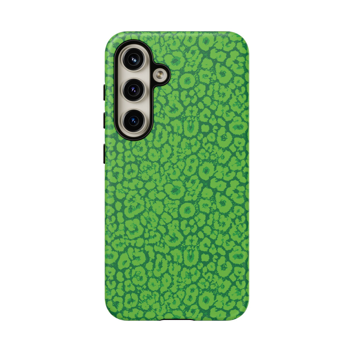 Neon Green Leopard Tough Phone Case for iPhone, Galaxy, or Google Pixel