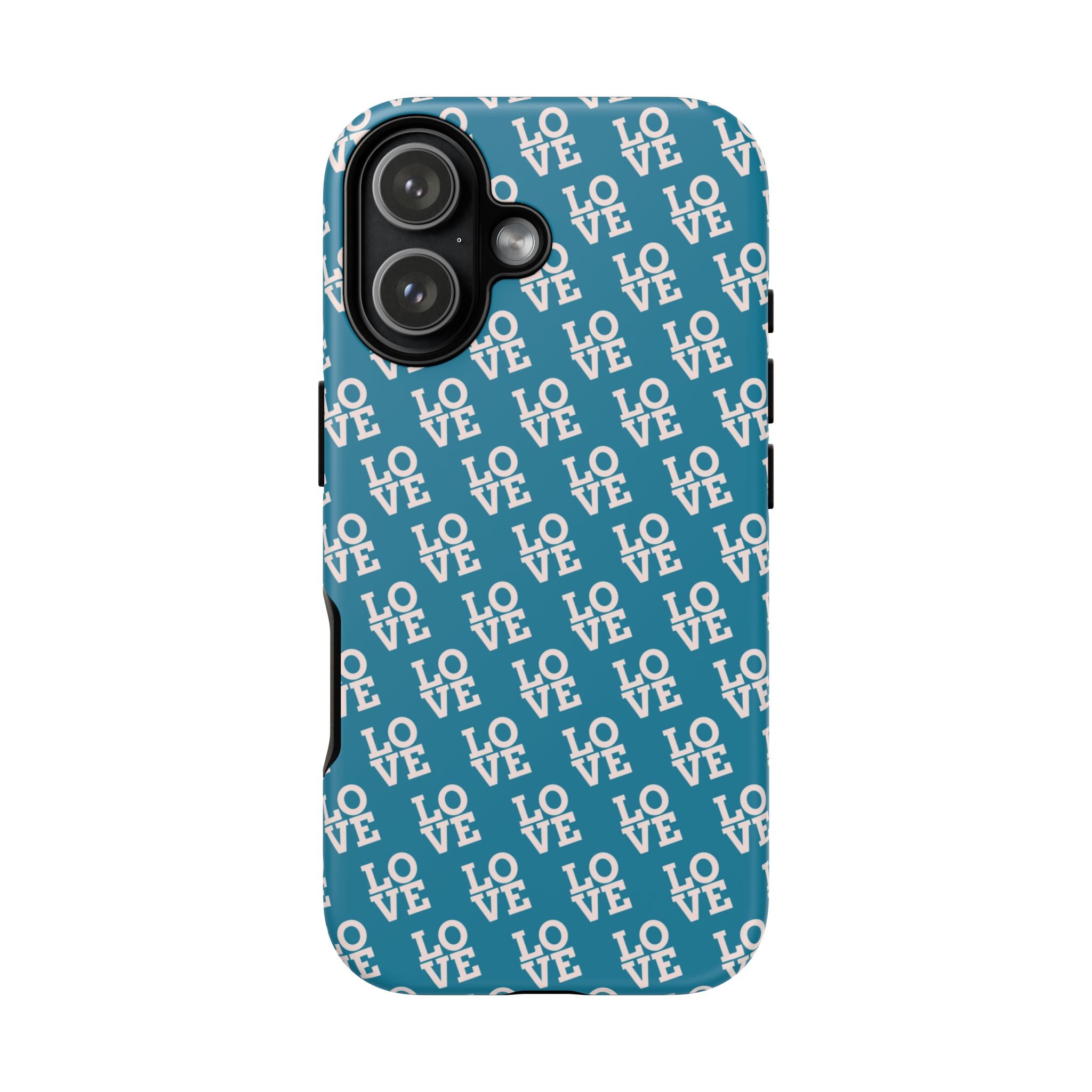 LOVE Teal Green Tough Phone Case iPhone, Galaxy, or Google Pixel