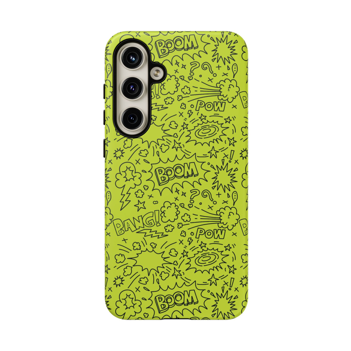 Neon Lime Wow Tough Case for iPhone, Galaxy, or Google Pixel