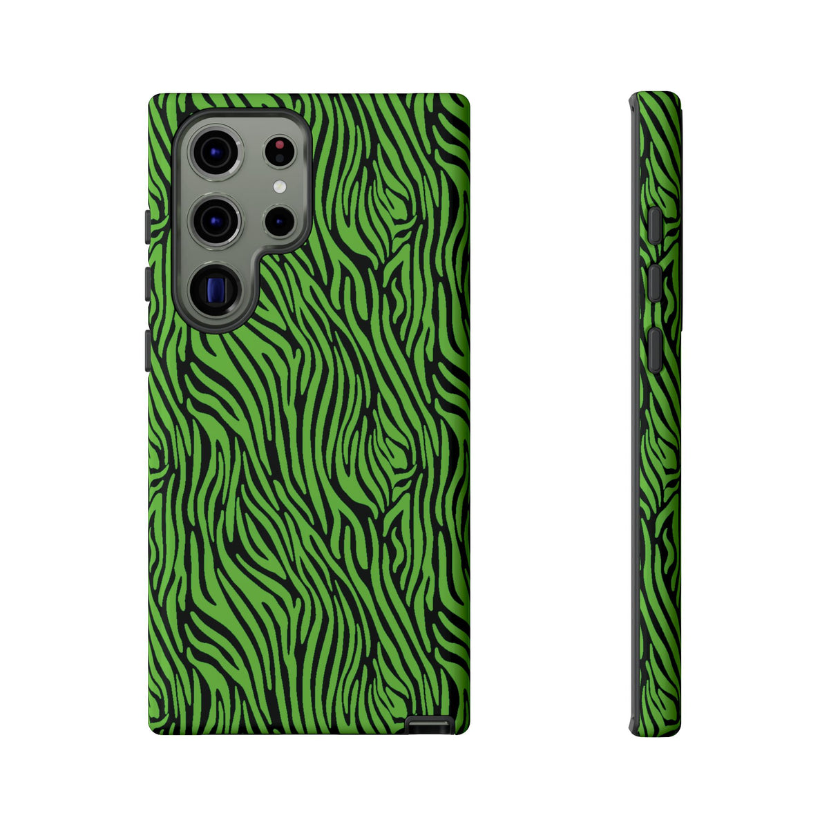 Neon Green Zebra Tough Phone Case iPhone, Galaxy, or Google Pixel