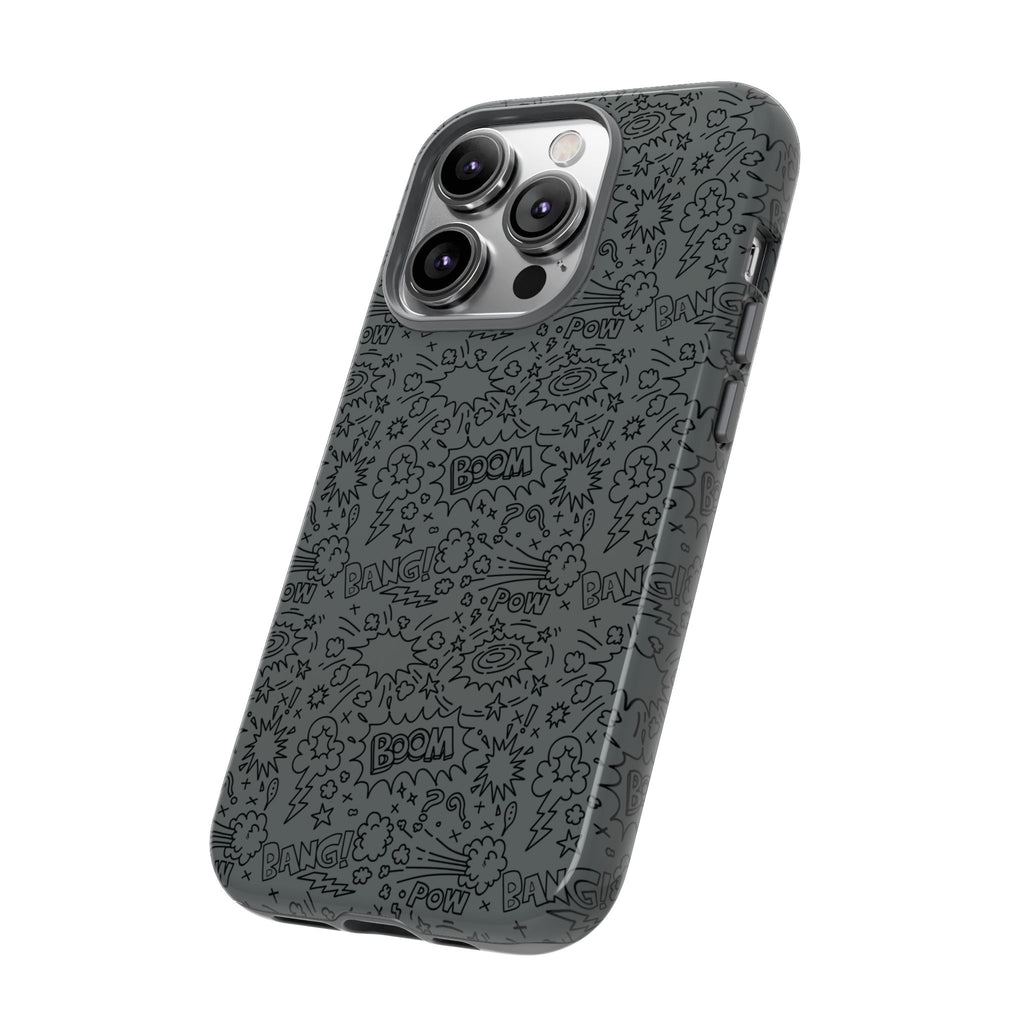 POW BOOM Comics style Tough Phone Case for iPhone, Galaxy, or Google Pixel