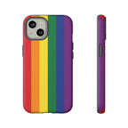 LGBTQ Rainbow Flag Tough Phone Case for iPhone, Galaxy, or Google Pixel