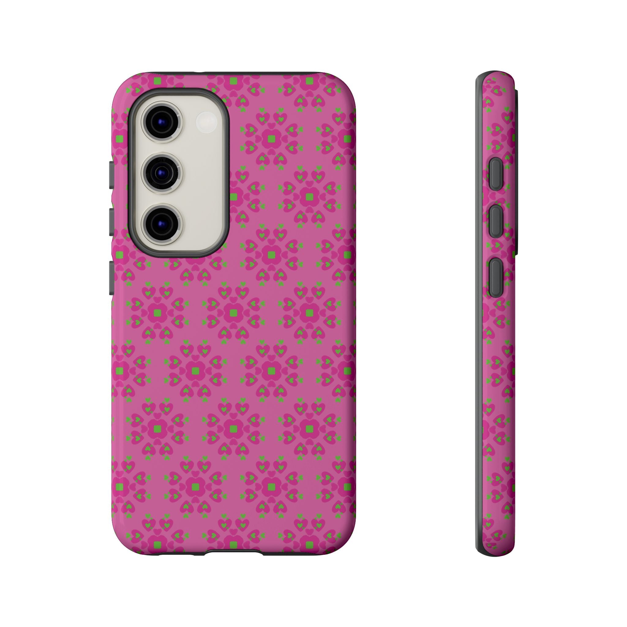 Floresta Heart Pink Tough Phone Case iPhone, Galaxy, or Google Pixel