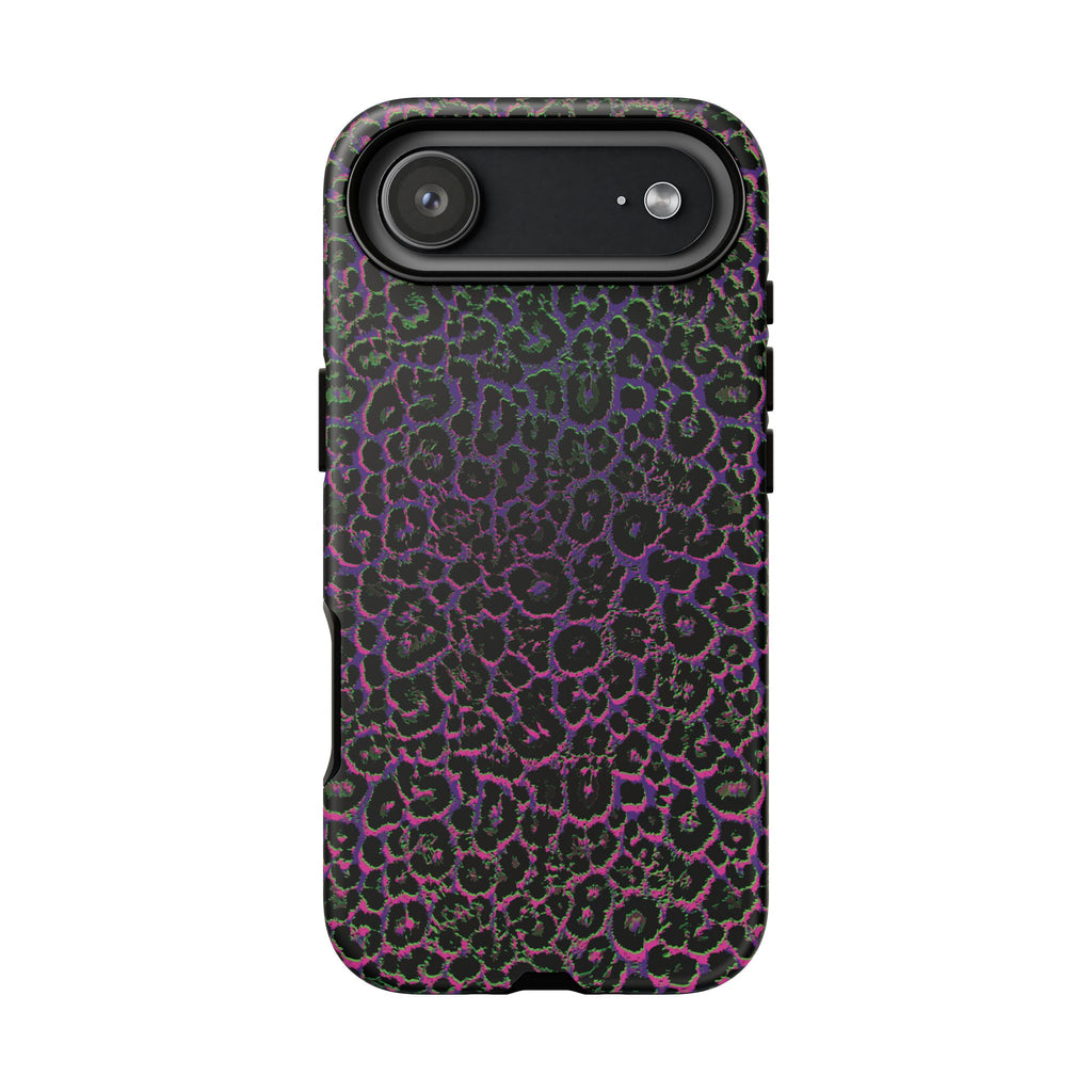 Colorful Leopard Tough Phone Case for iPhone, Galaxy, or Google Pixel