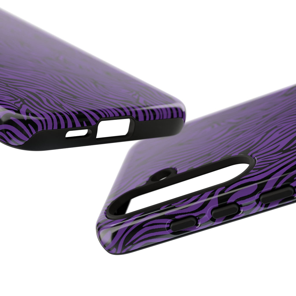 Purple Zebra Tough Phone Case for iPhone, Galaxy, or Google Pixel