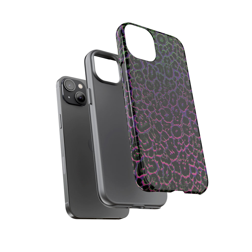 Colorful Leopard Tough Phone Case for iPhone, Galaxy, or Google Pixel