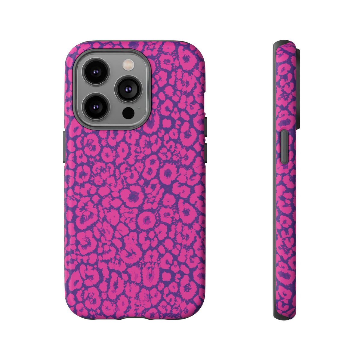 Pink Purple Leopard Tough Phone Case iPhone, Galaxy and Google Pixel