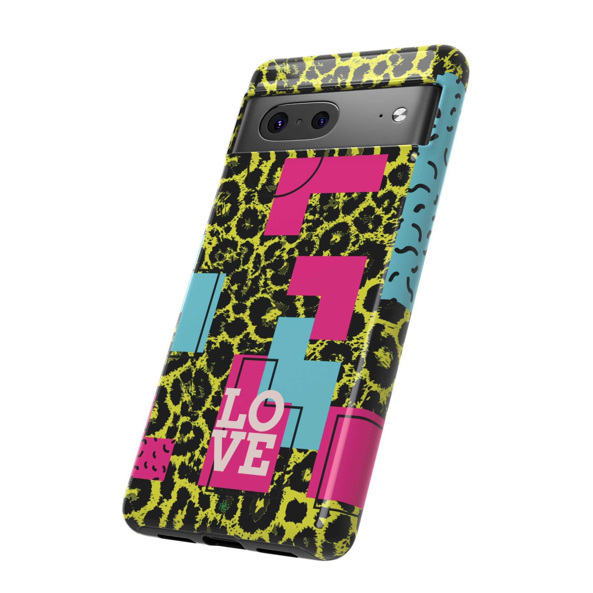LOVE Neon Yellow RG Phone Case iPhone, Galaxy and Google Tough Cases