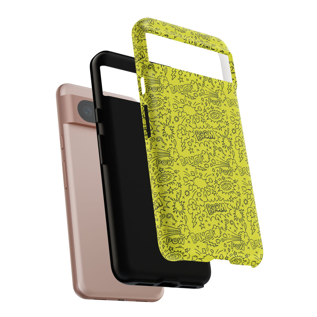 Neon Yellow Wow RG Tough Phone Case for iPhone, Galaxy, or Google Pixel