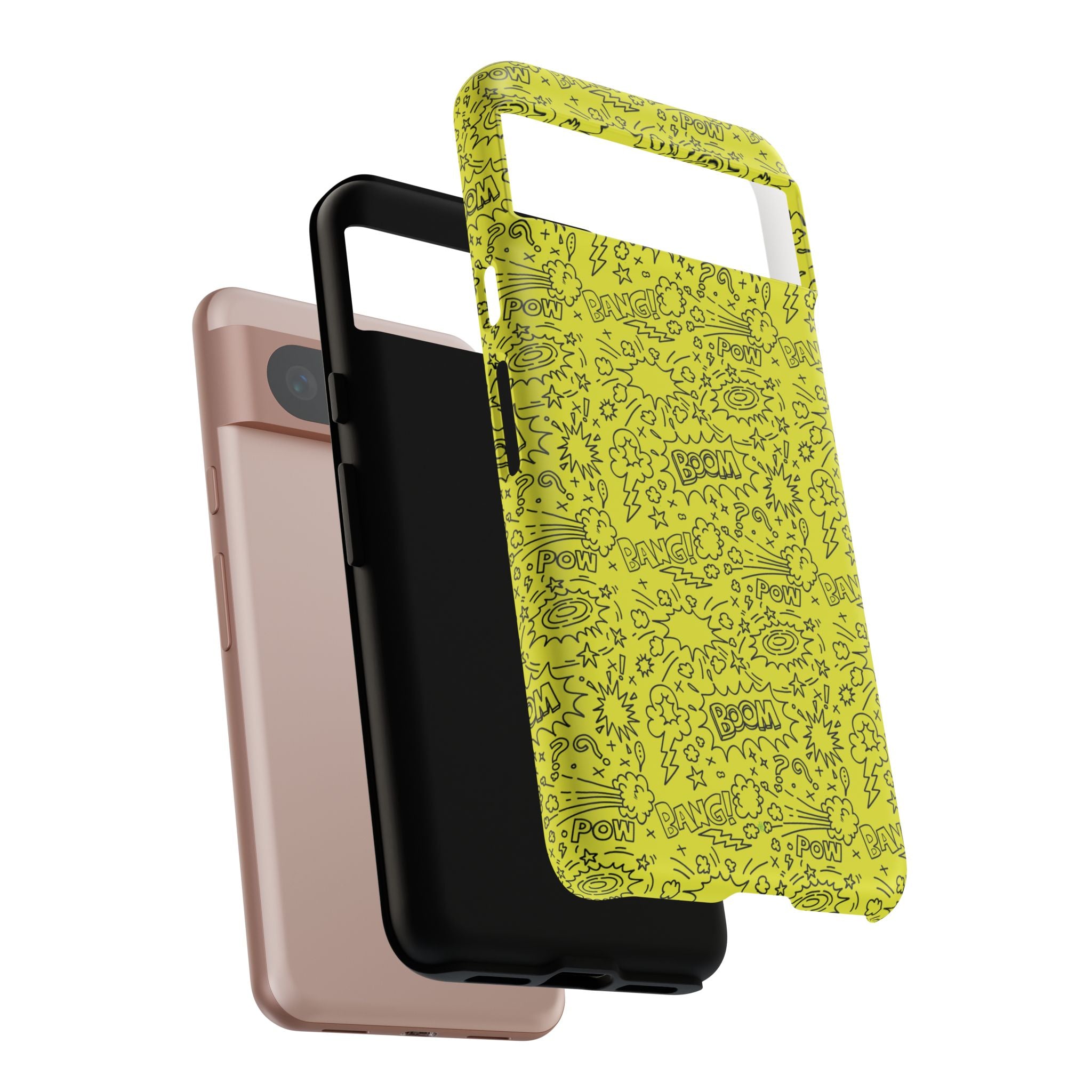 Neon Yellow Wow RG Tough Phone Case for iPhone, Galaxy, or Google Pixel
