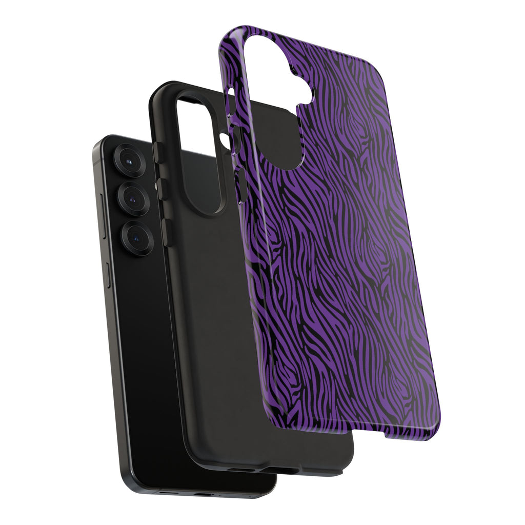 Purple Zebra Tough Phone Case for iPhone, Galaxy, or Google Pixel