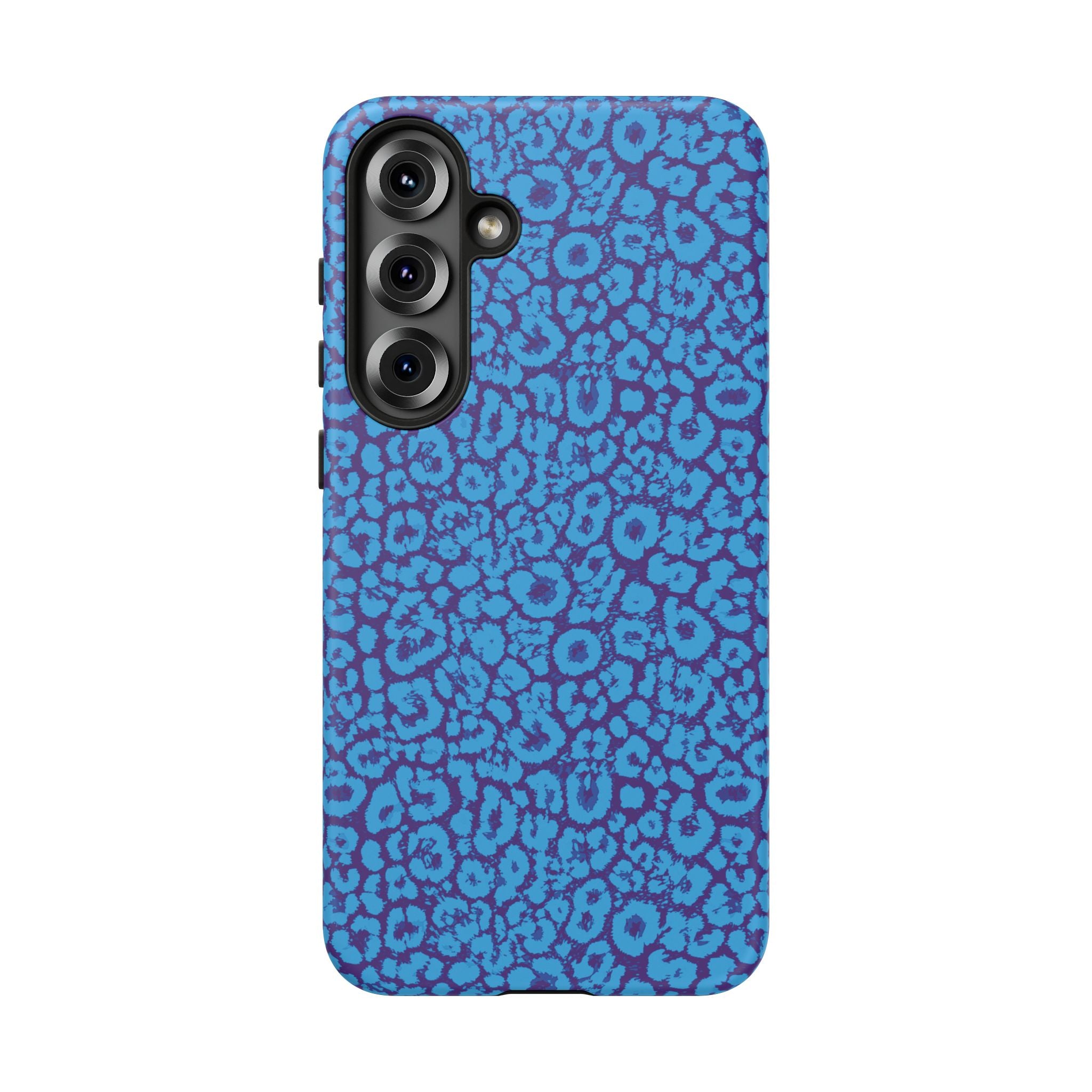 Blue Purple Leopard Tough Phone Case iPhone, Galaxy, or Google Pixel