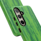 Neon Green Wood Print Tough Phone Case iPhone, Galaxy, or Google Pixel