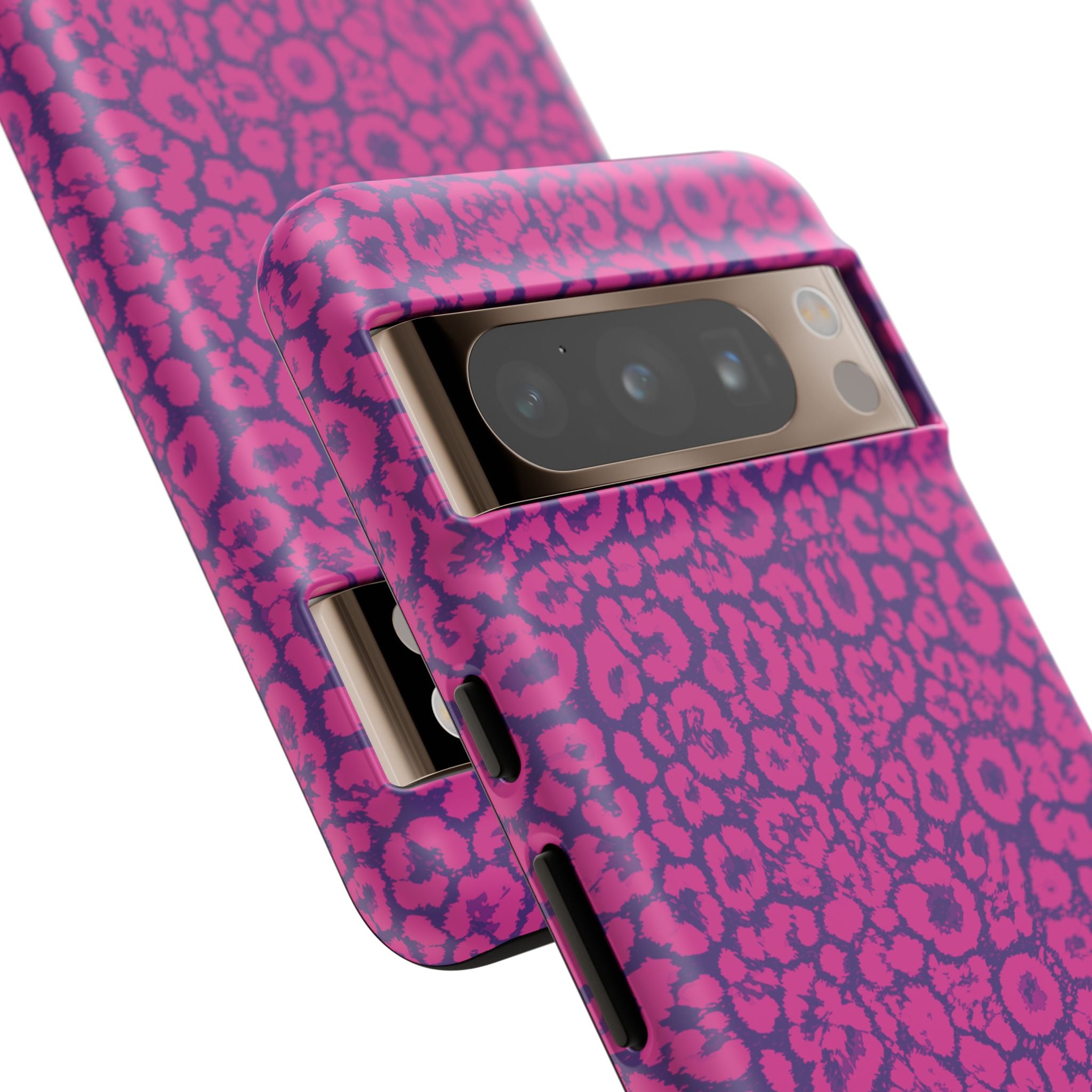 Pink Purple Leopard Tough Phone Case iPhone, Galaxy and Google Pixel