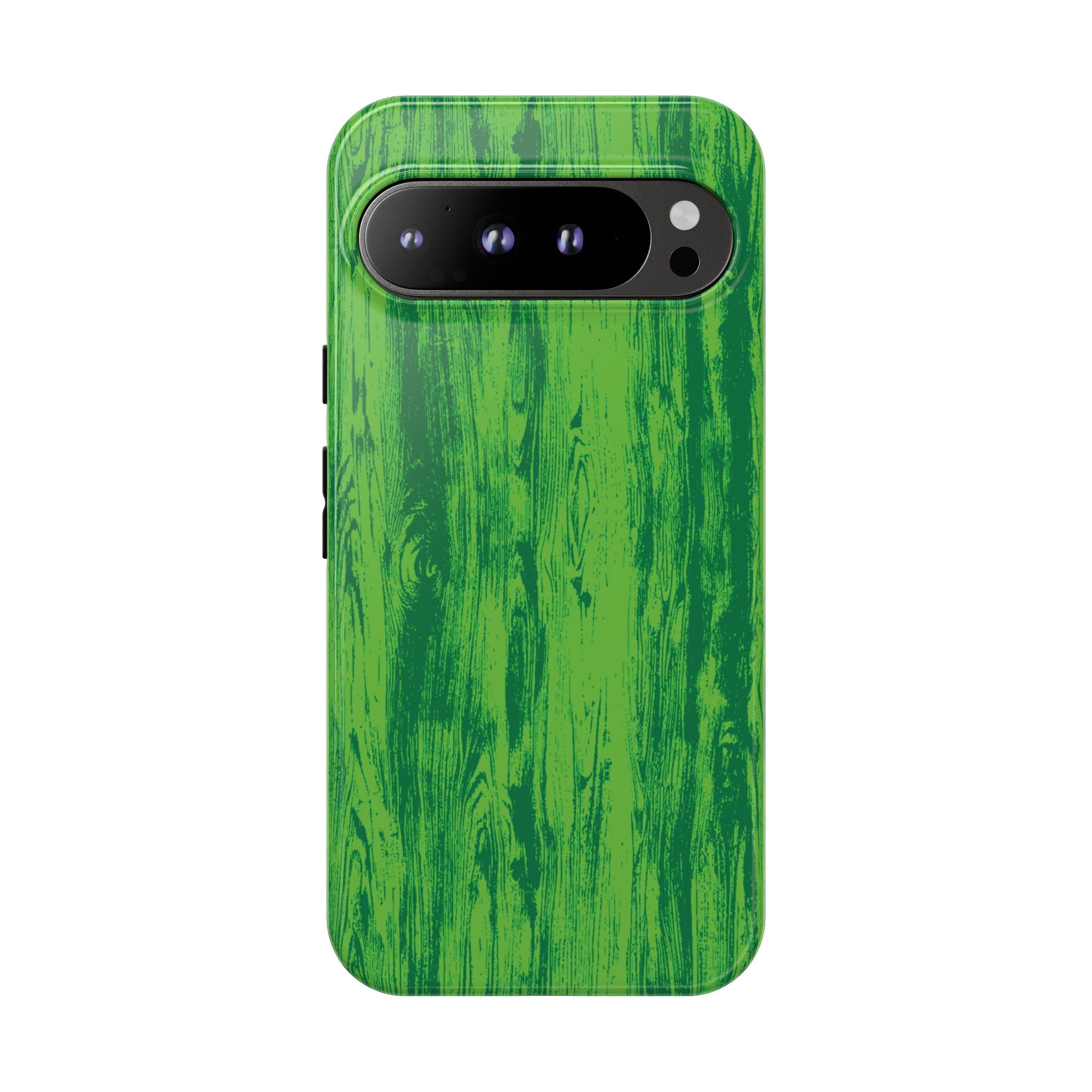 Neon Green Wood Tough Phone Case iPhone, Galaxy, or Google Pixel