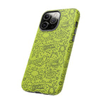 Neon Lime Wow Tough Case for iPhone, Galaxy, or Google Pixel
