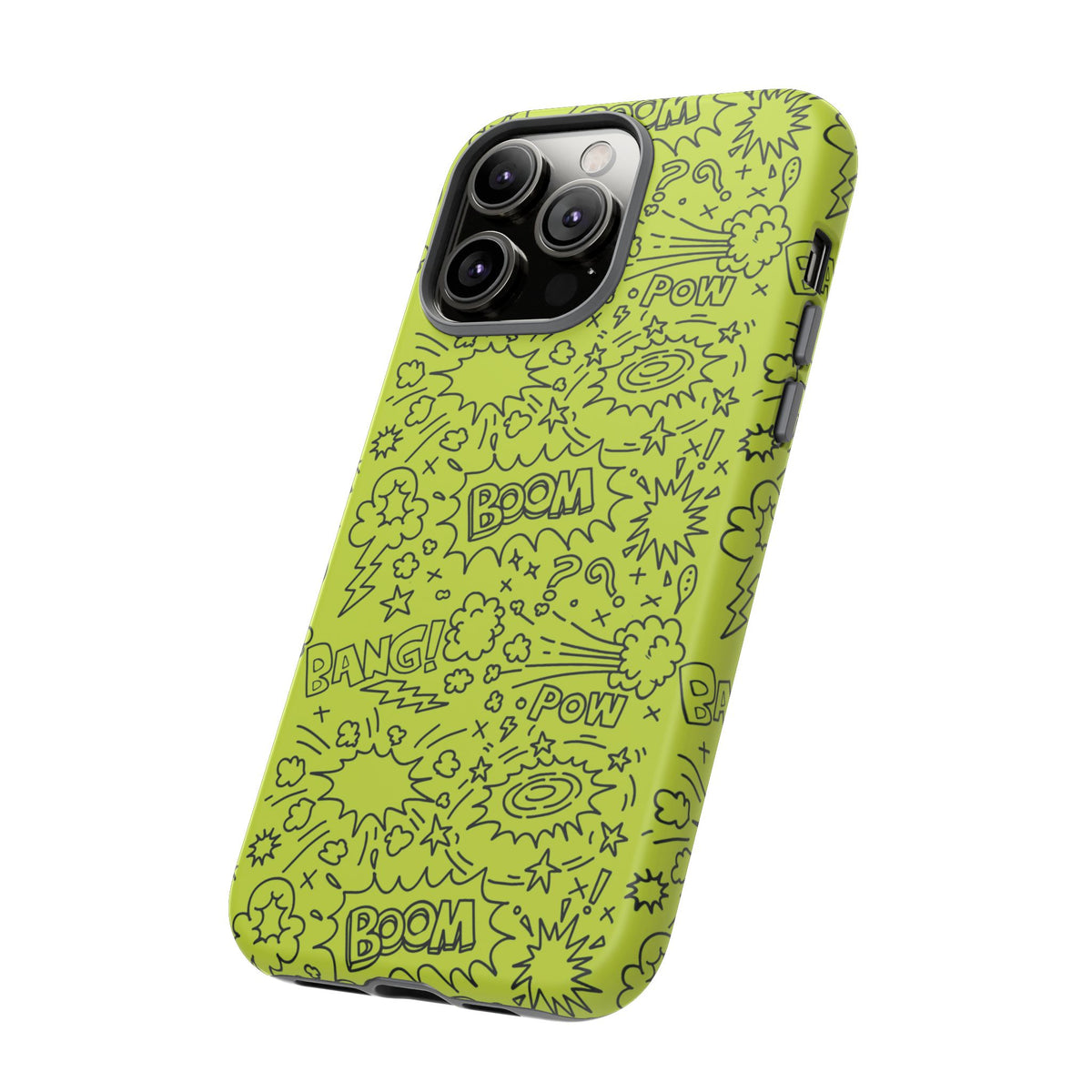 Neon Lime Wow Tough Case for iPhone, Galaxy, or Google Pixel