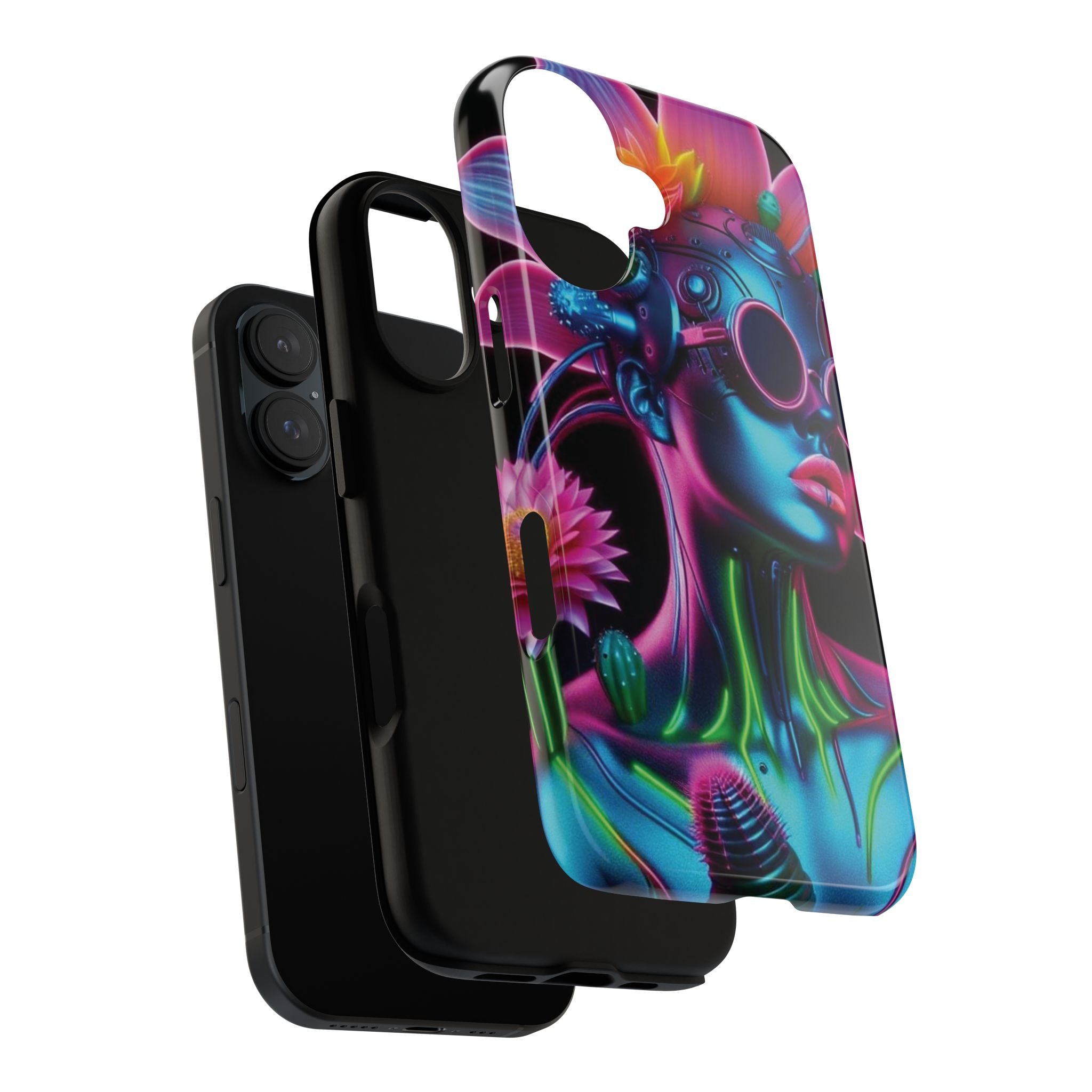 Neon Androgen Cactus Flower Tough Phone Case for iPhone, Galaxy, or Google Pixel