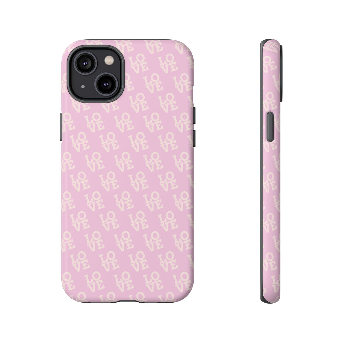 Pink 'LOVE' Pattern Tough Phone Case