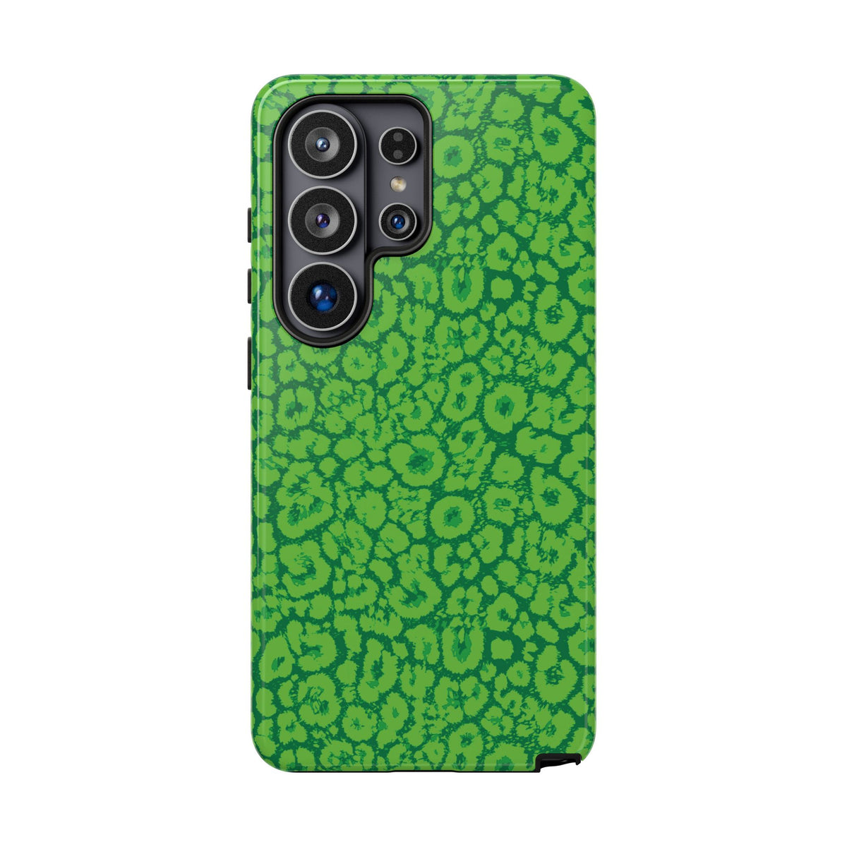 Neon Green Leopard Tough Phone Case for iPhone, Galaxy, or Google Pixel
