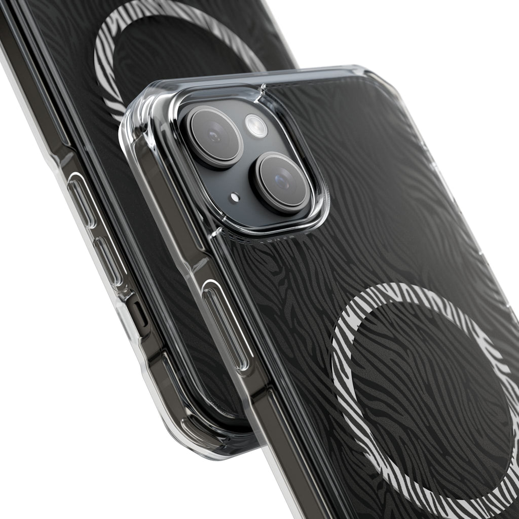Zebra Magnetic iPhone 14, 15, 16 Series Clear Impact Cases