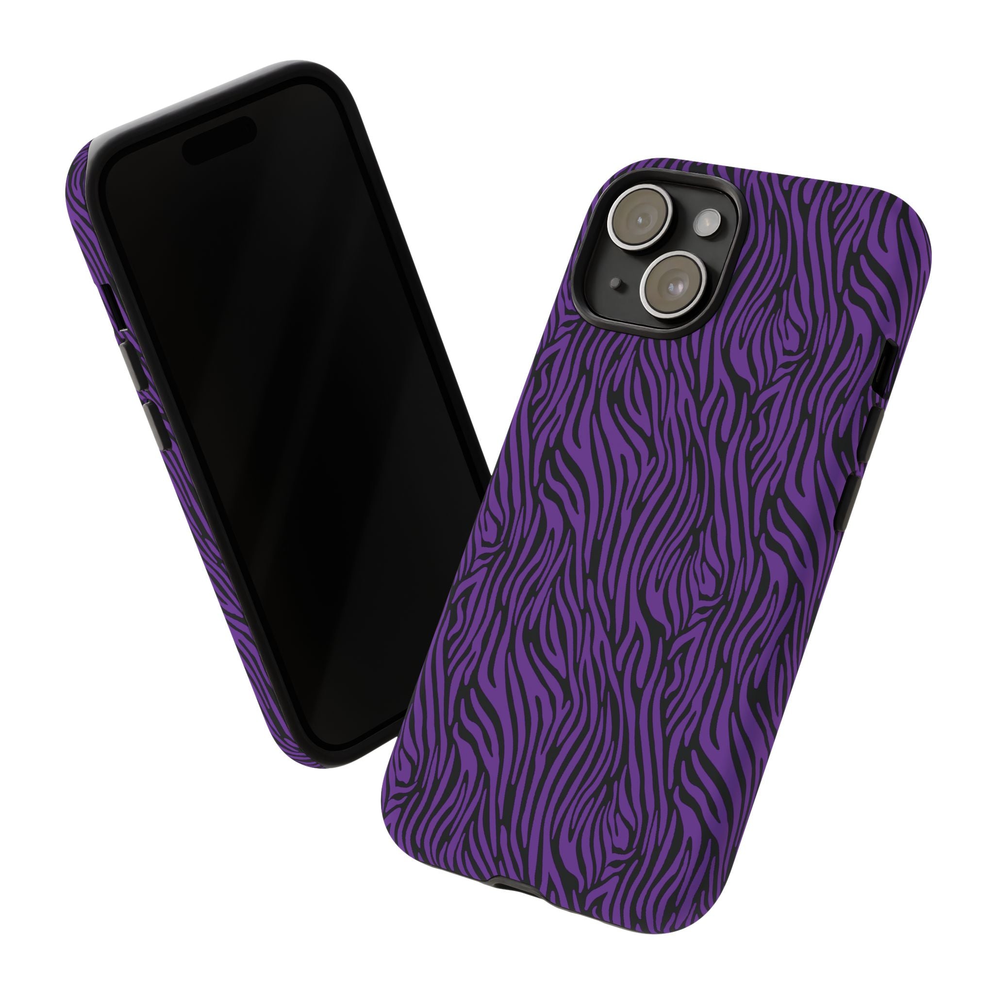 Purple Zebra Tough Phone Case for iPhone, Galaxy, or Google Pixel