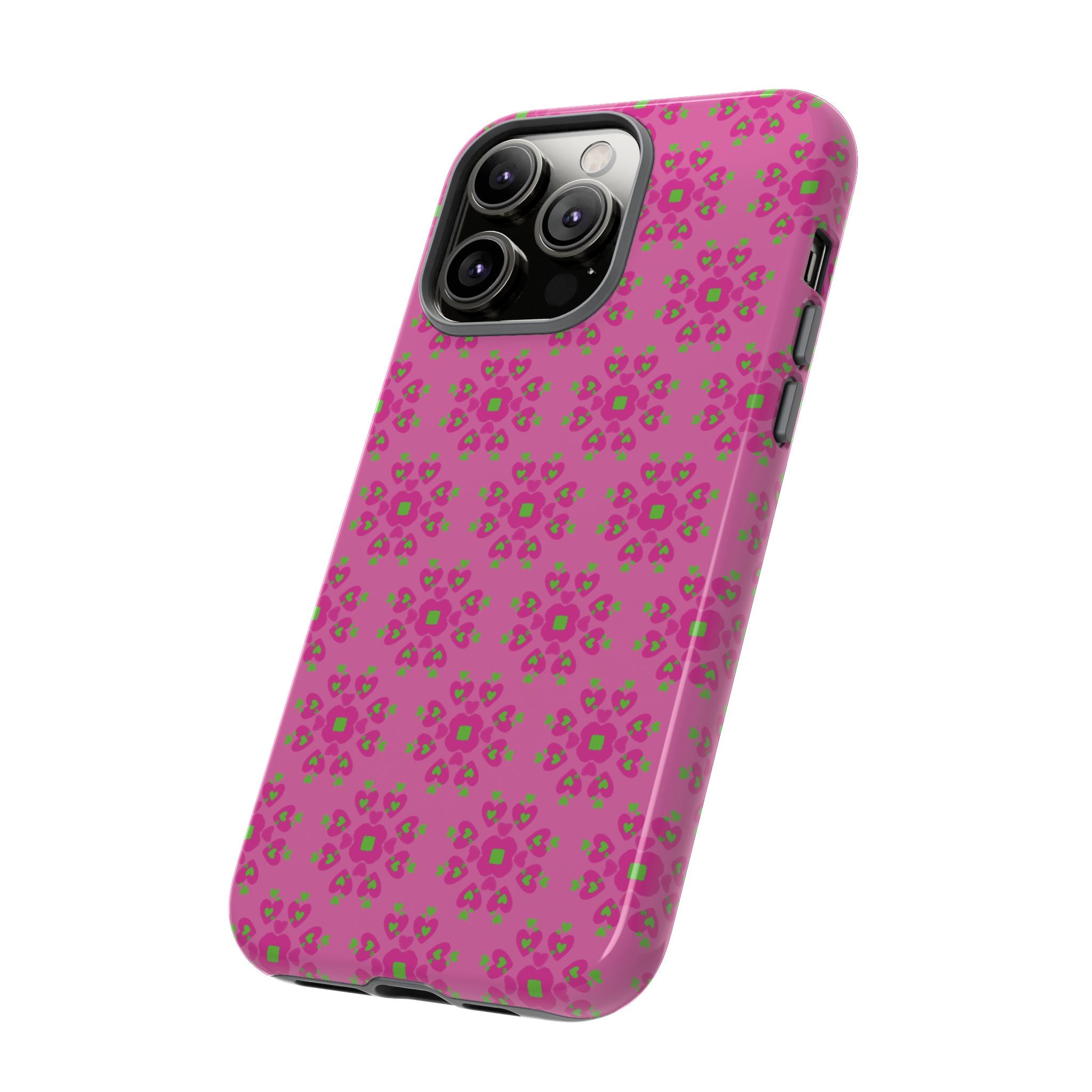 Floresta Heart Pink Tough Phone Case iPhone, Galaxy, or Google Pixel