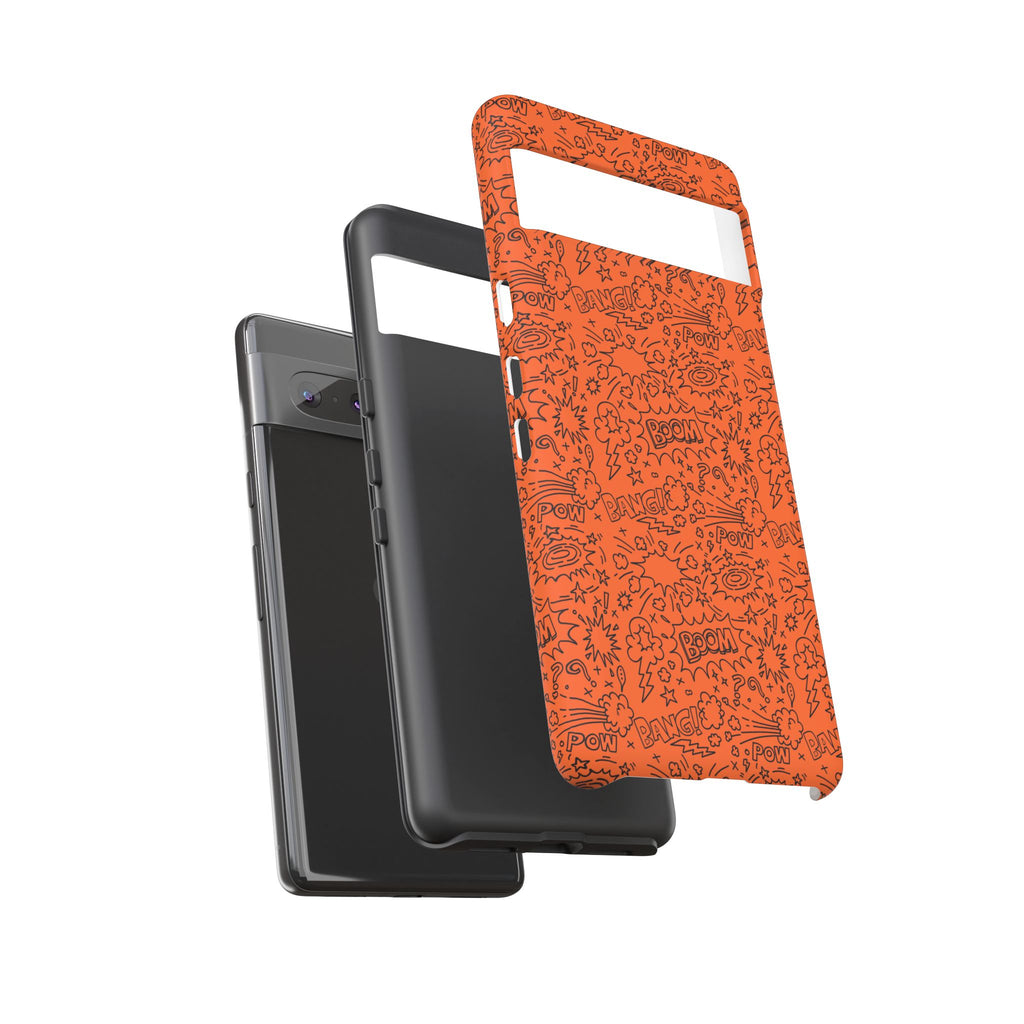 Wow Orange Tough Case for iPhone, Galaxy, or Google Pixel