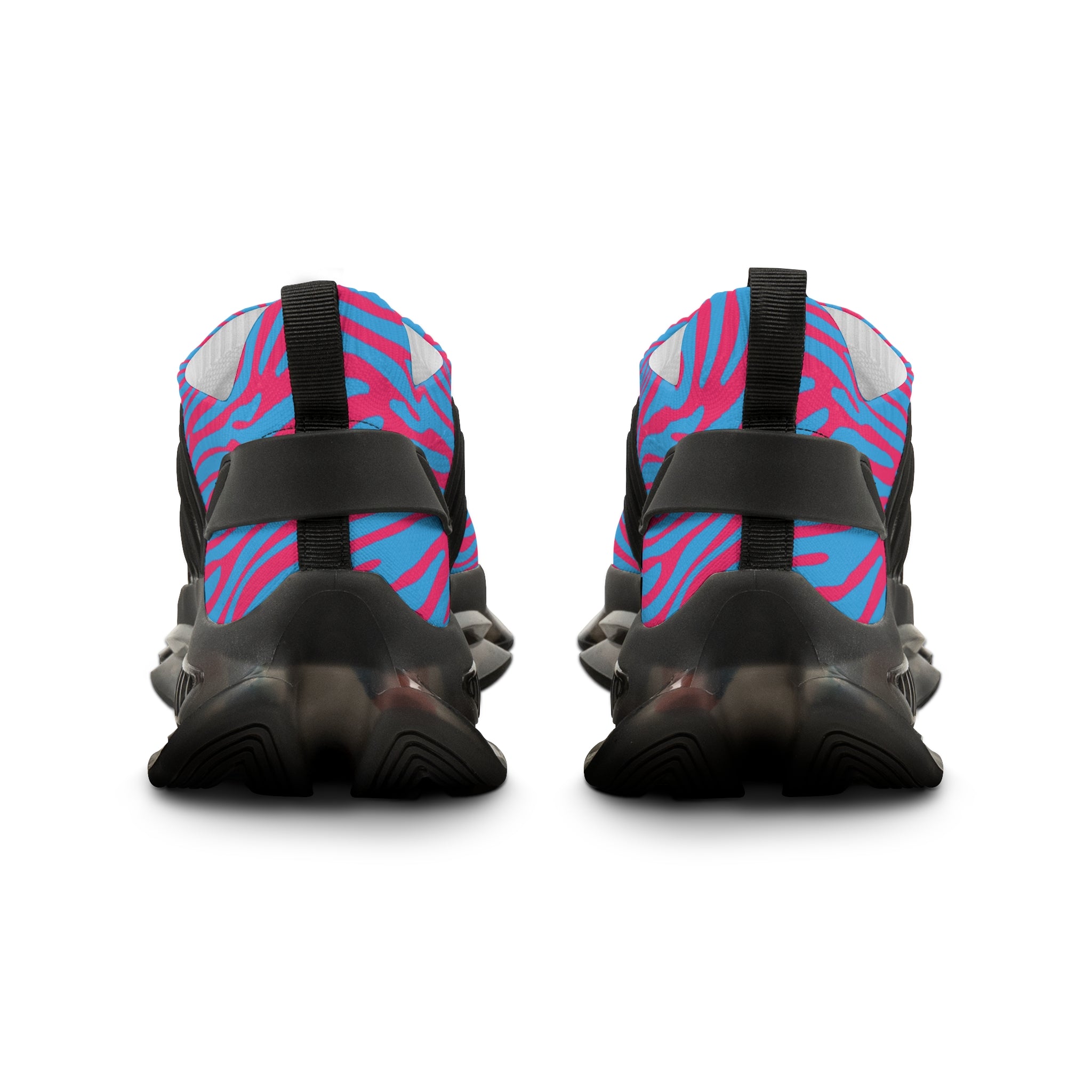 Blue Pink Zebra Men's Mesh Sneakers