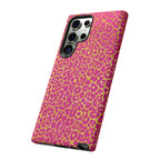 Pink Gold Leopard Tough Case for iPhone, Galaxy, or Google Pixel
