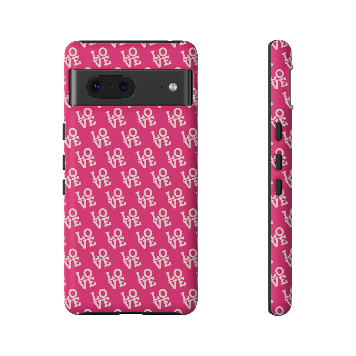 Vibrant Pink LOVE Tough Case iPhone, Galaxy, or Google Pixel