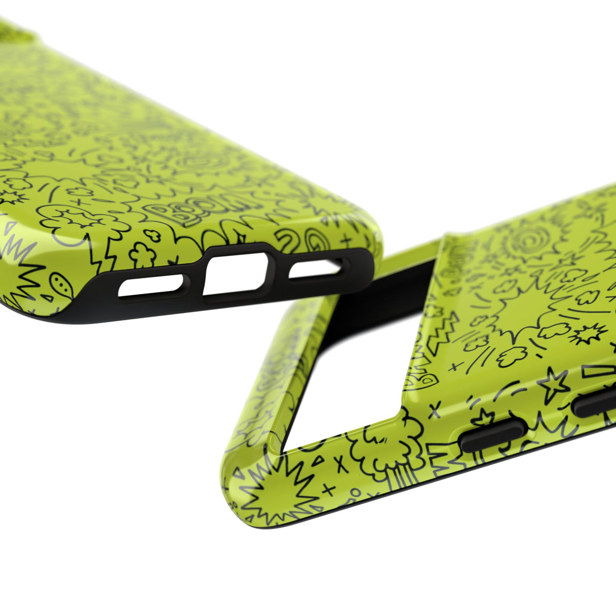 Neon Lime Wow Tough Case for iPhone, Galaxy, or Google Pixel
