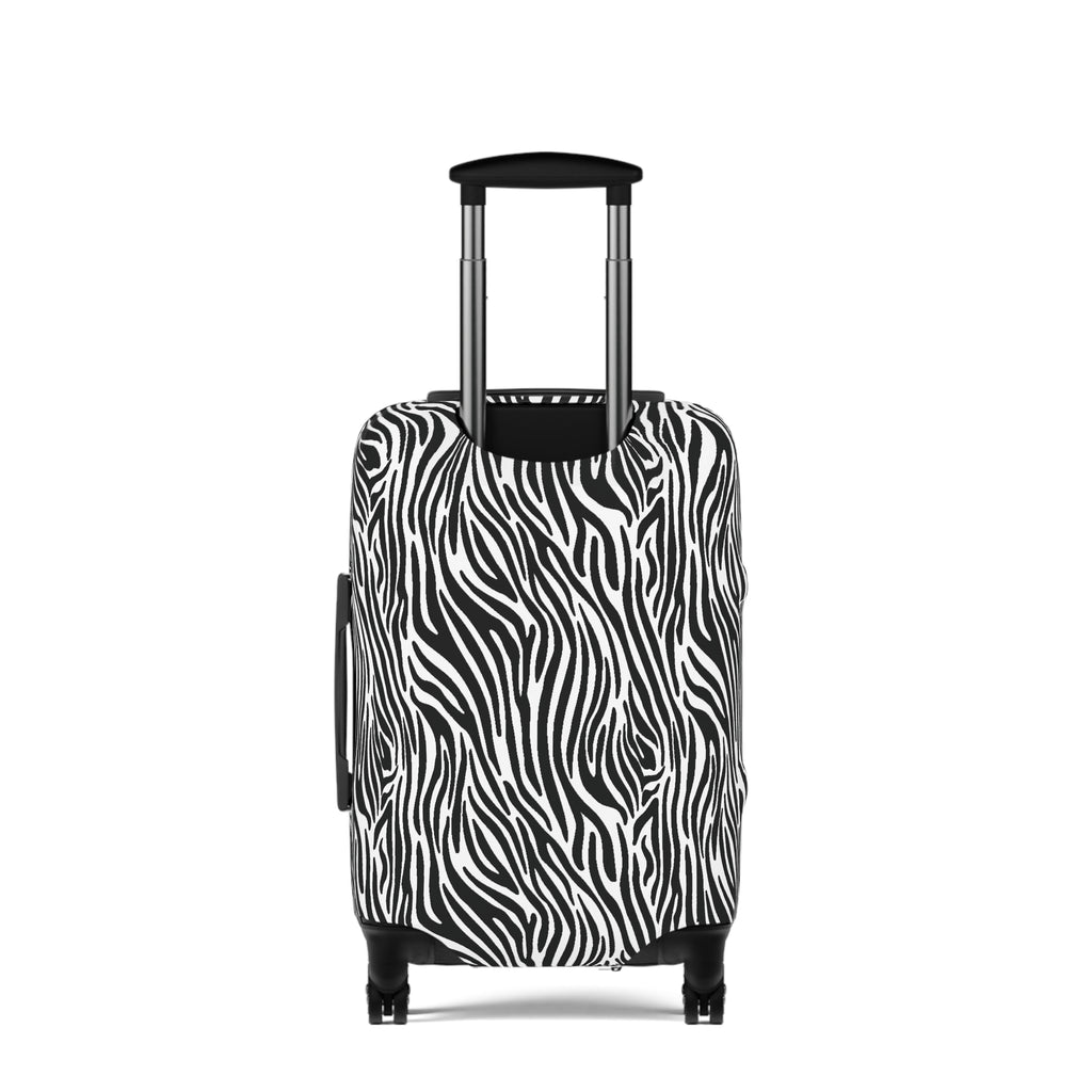 Zebra Print Black and White Luggage Cover