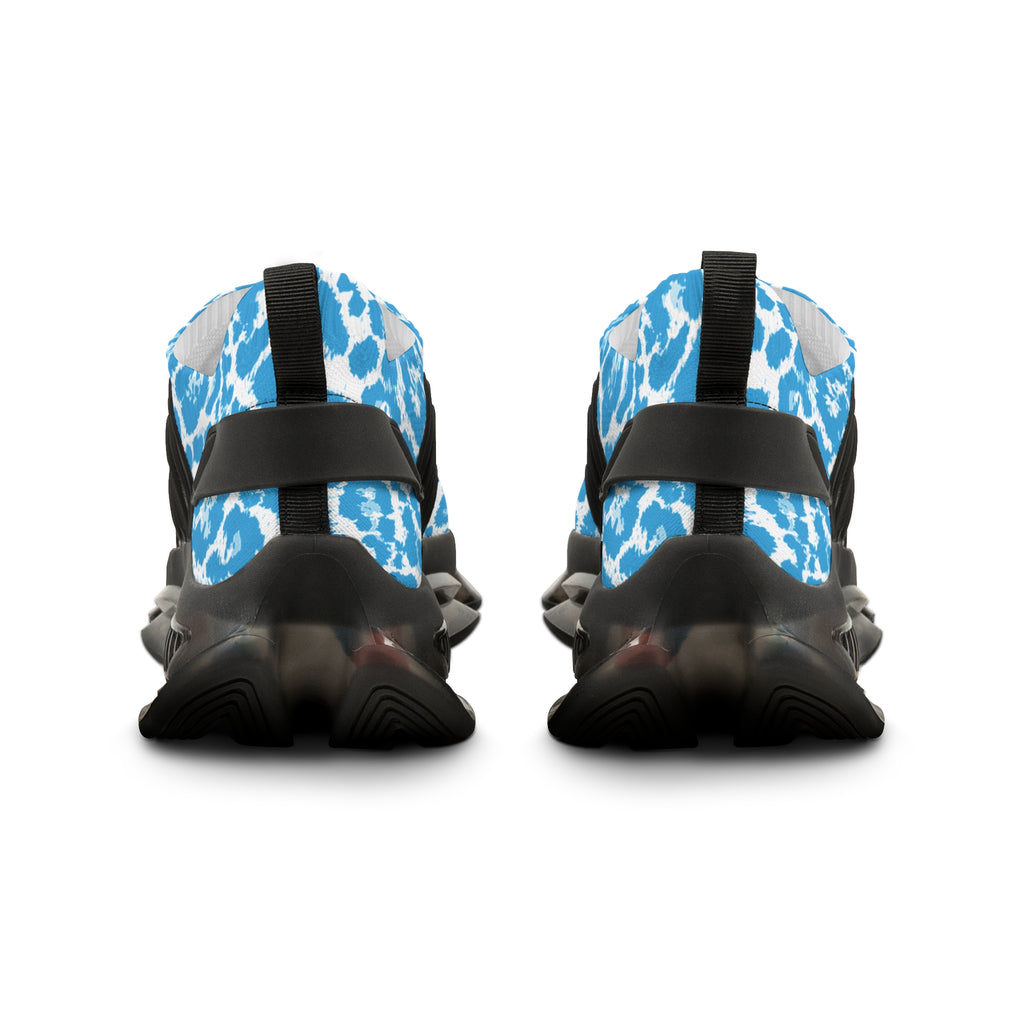 Blue Leopard Men's Mesh Sneakers