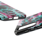 Neon Pink Skeleton (Black) Tough Phone Case for iPhone, Galaxy, or Google Pixel