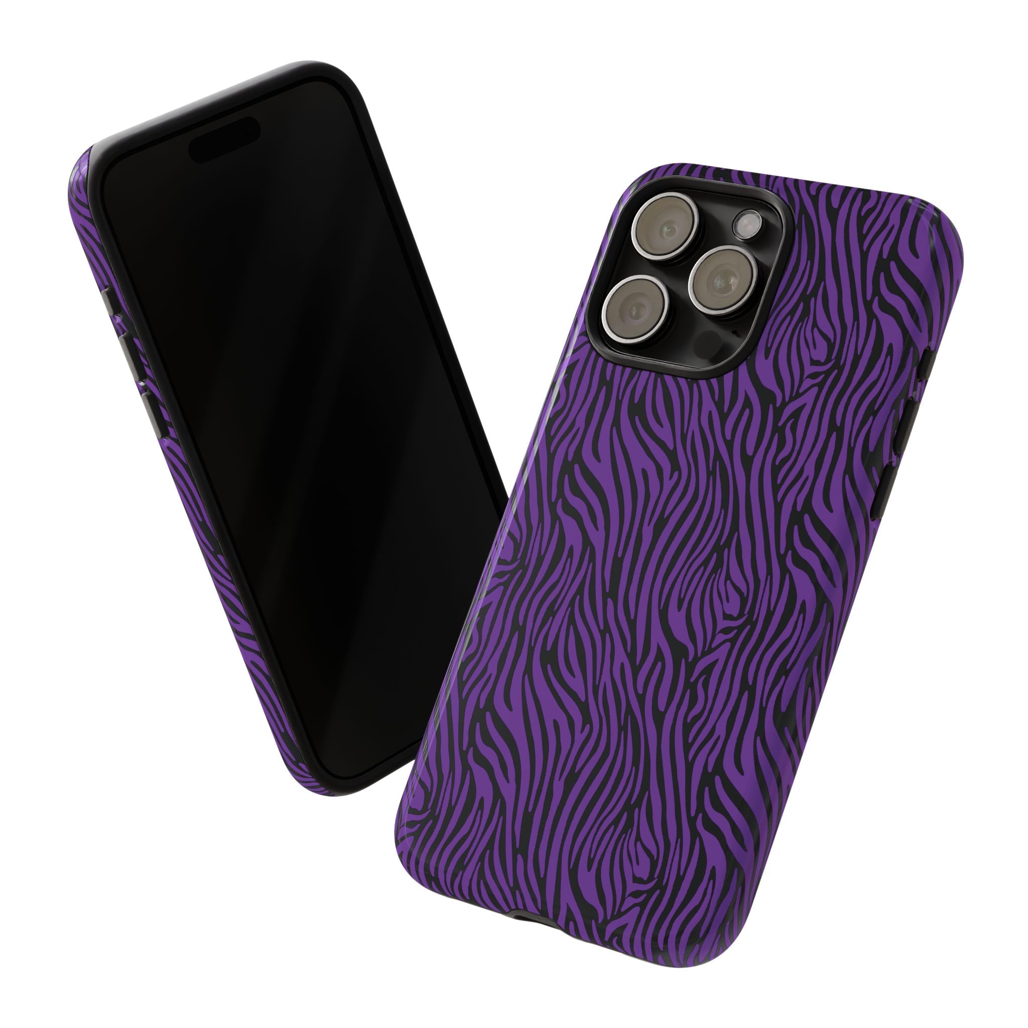 Purple Zebra Tough Phone Case for iPhone, Galaxy, or Google Pixel
