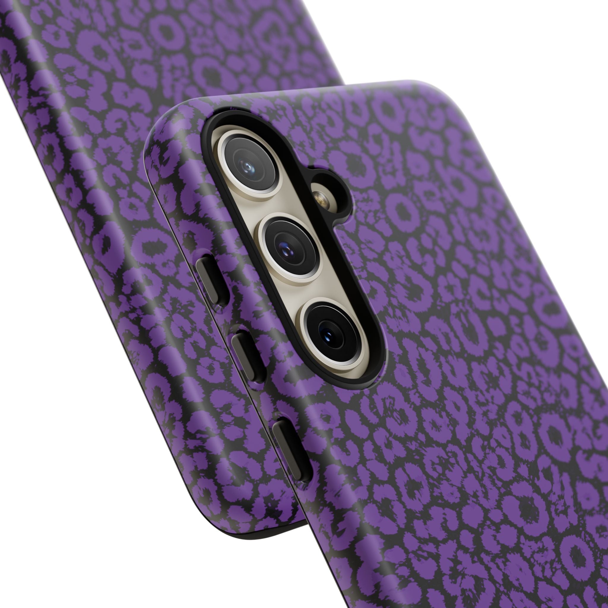 Purple Leopard Tough Case for iPhone, Galaxy or Google Pixel